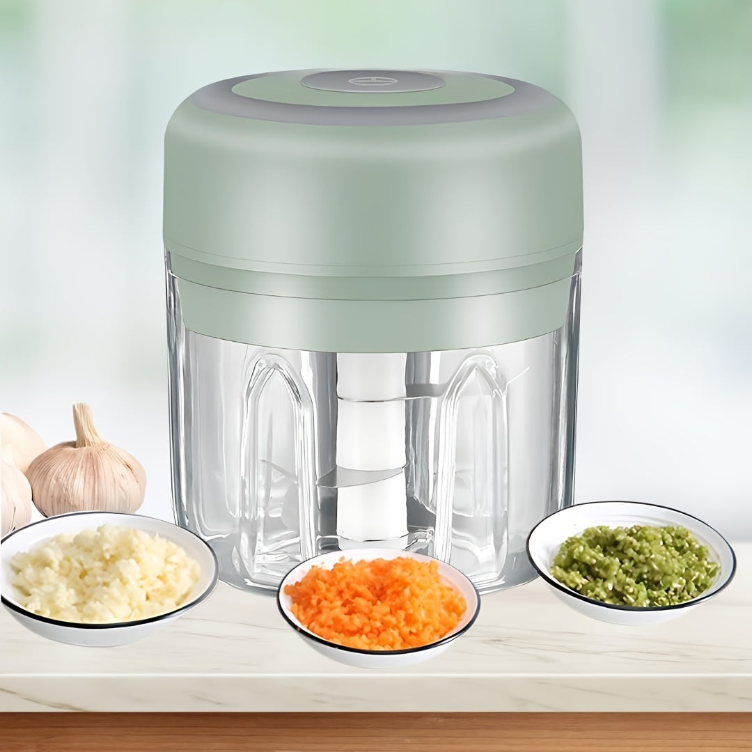 Electric Mini Food Chopper, Rechargeable Small Food Processor, Suitable for Garlic, Fruit Puree, Onions, Herbs, Vegetables, Ginger, Fruit Blender, Holiday Gift