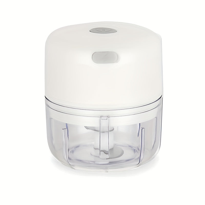 1pc Electric Mini Garlic Chopper with a Capacity of 100+8.45oz, USB MeatGrinder, And Garlic Crusher. it ls a Robust Tool for Crushing Ginger AndVegetables, Featuring a Safety Switch And a Thickened Design.