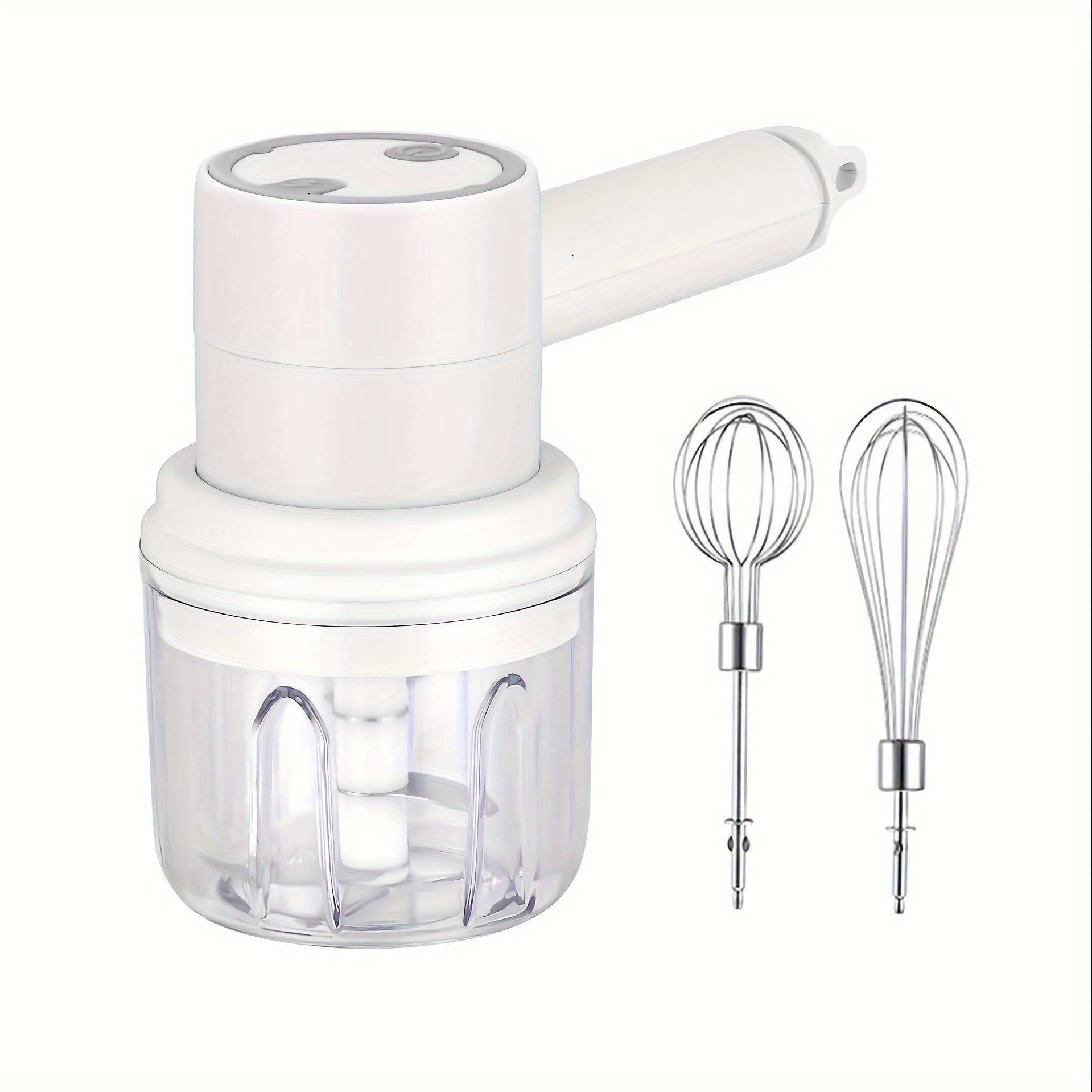 Cordless Electric Garlic Chopper And Egg Whisk, a 2-In-1 Hand Mixer That Is USB Rechargeable. This Set Features a 3-Speed Adjustable Egg Beater And Garlic Mincer, Ideal for Baking, Making Cakes, Cookies, Butter Tarts, And Chopping Onions, Vegetables,