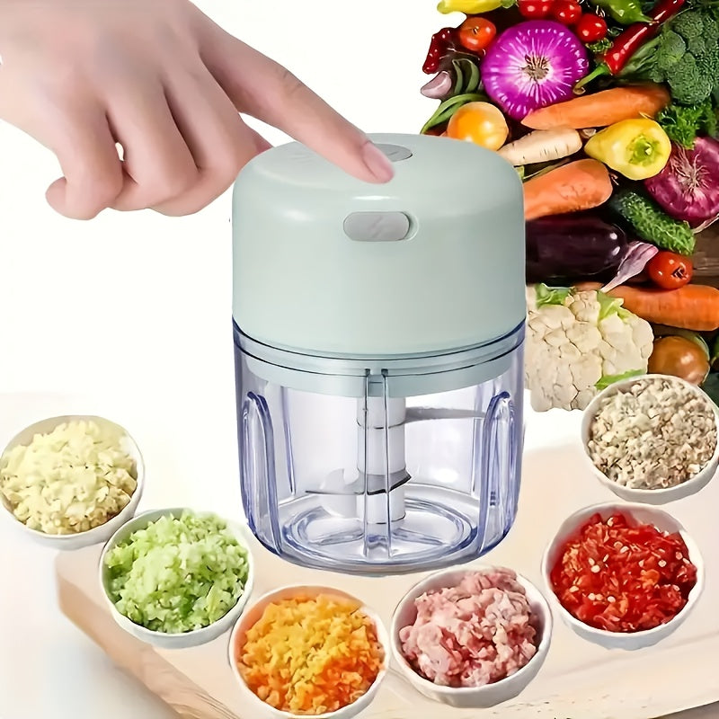 Portable 250ml Garlic Grinder: Wireless Food Processor for Ginger, Onion, Chili, Fruit, Meat, Vegetable - 304 Food Grade Stainless Steel Blade - Fast Speed - 36V USB Charging - 800RPM - 30W