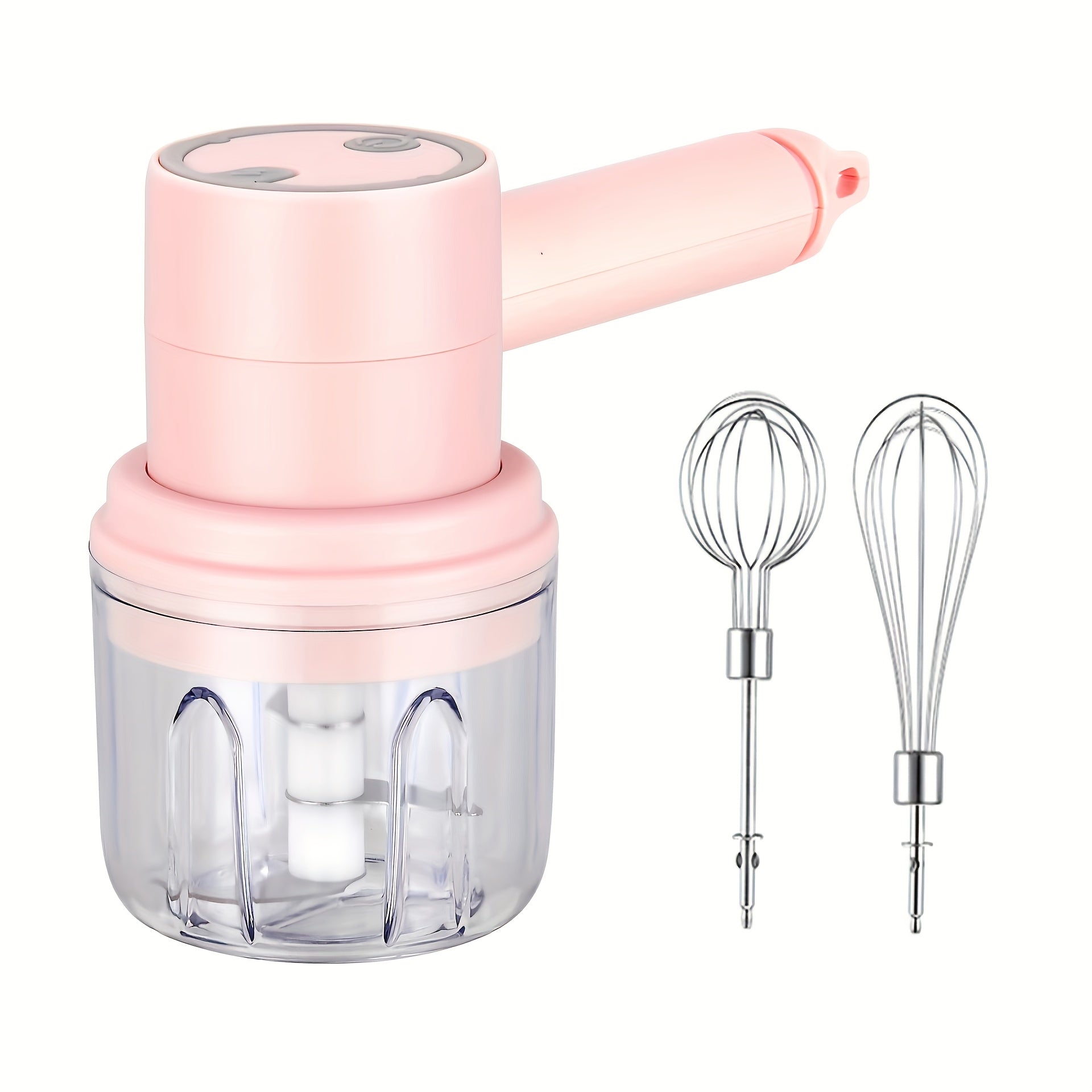 Cordless Electric Garlic Chopper And Egg Whisk, a 2-In-1 Hand Mixer That Is USB Rechargeable. This Set Features a 3-Speed Adjustable Egg Beater And Garlic Mincer, Ideal for Baking, Making Cakes, Cookies, Butter Tarts, And Chopping Onions, Vegetables,