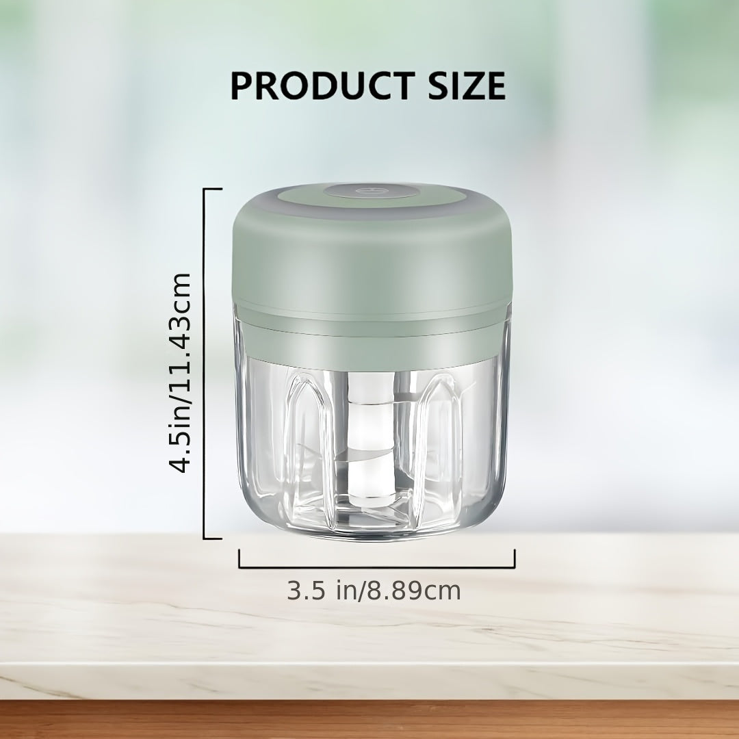 Electric Mini Food Chopper, Rechargeable Small Food Processor, Suitable for Garlic, Fruit Puree, Onions, Herbs, Vegetables, Ginger, Fruit Blender, Holiday Gift