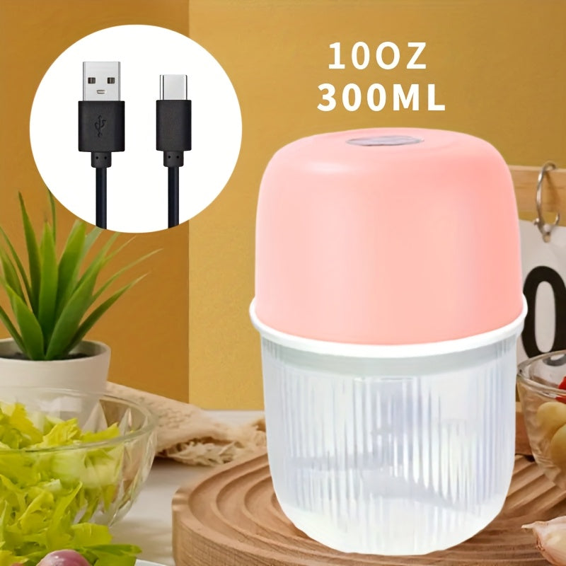 Electric Garlic Crusher, Food Chopper, USB Rechargeable, Garlic Crusher, Electric Vegetable Chopper, Electric Grinder, 6-blade Knife for Fast Crushing, Suitable for Various Vegetables, Garlic, Ginger, Chili, Etc.