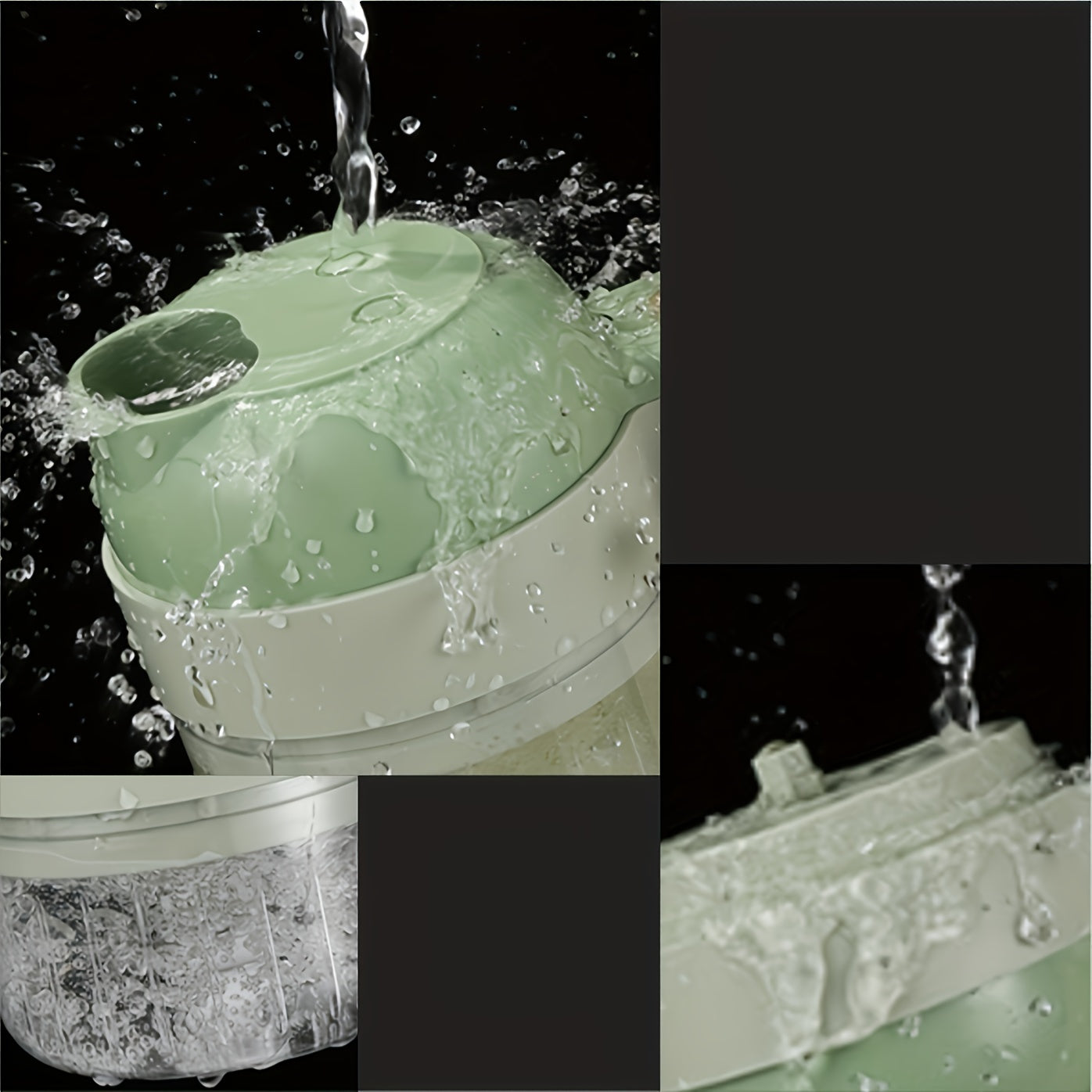 2025 Upgrade Portable Handheld 4in 1 Electric Vegetable Slicer, Electric Vegetable Cutter Set, Multifunctional vegetable Cutter& Slicer, Wireless Garlic Mud Masher, Fruit Slicers(green), Kitchen Gadget, Vegetable Slicing, Ergonomic Grip, Handheld Design,