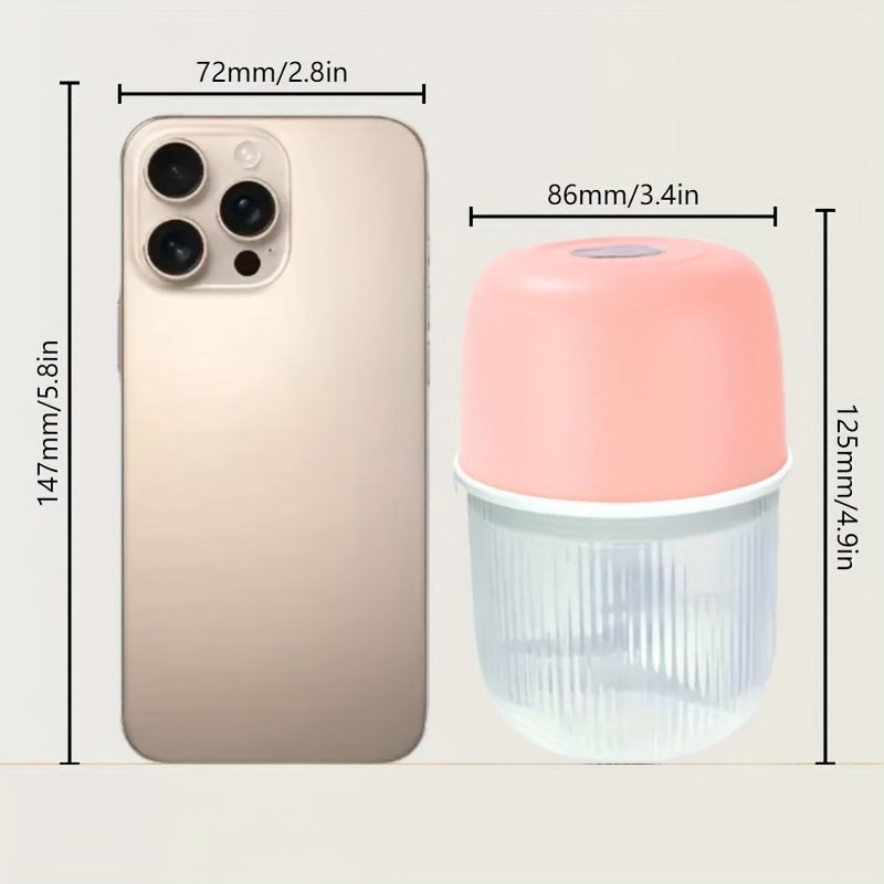 Electric Garlic Crusher, Food Chopper, USB Rechargeable, Garlic Crusher, Electric Vegetable Chopper, Electric Grinder, 6-blade Knife for Fast Crushing, Suitable for Various Vegetables, Garlic, Ginger, Chili, Etc.