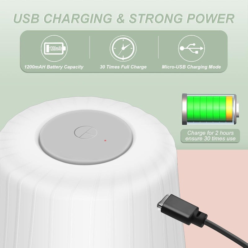 13.53oz Electric Garlic Chopper 6 Blades Garlic Grinder Mini Vegetable Chopper USB Portable Veggie Chopper Onion Mincer Food Processor for Ginger Chili Fruit Meat, Home Cooking, Quick Chopping, Sleek Grinder, Handheld Device, Efficient Chopper, Sharp,