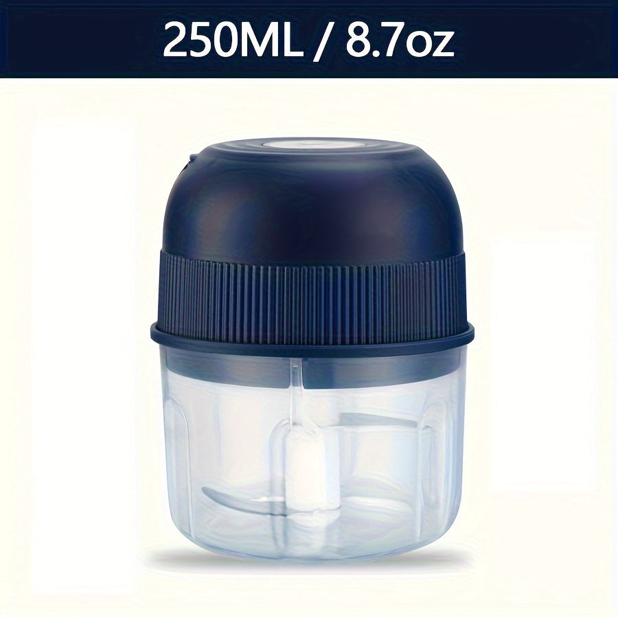 8.45oz Electric Mini Garlic Chopper USB Meat Grinder Garlic Crusher Sturdy Ginger and Vegetable Crusher with Safety Switch, Thickened, Chopper, Kitchen Gadget, Vegetable Chopping, Spacesaving Tool, Compact Design, Durable Build, Thickened Material,