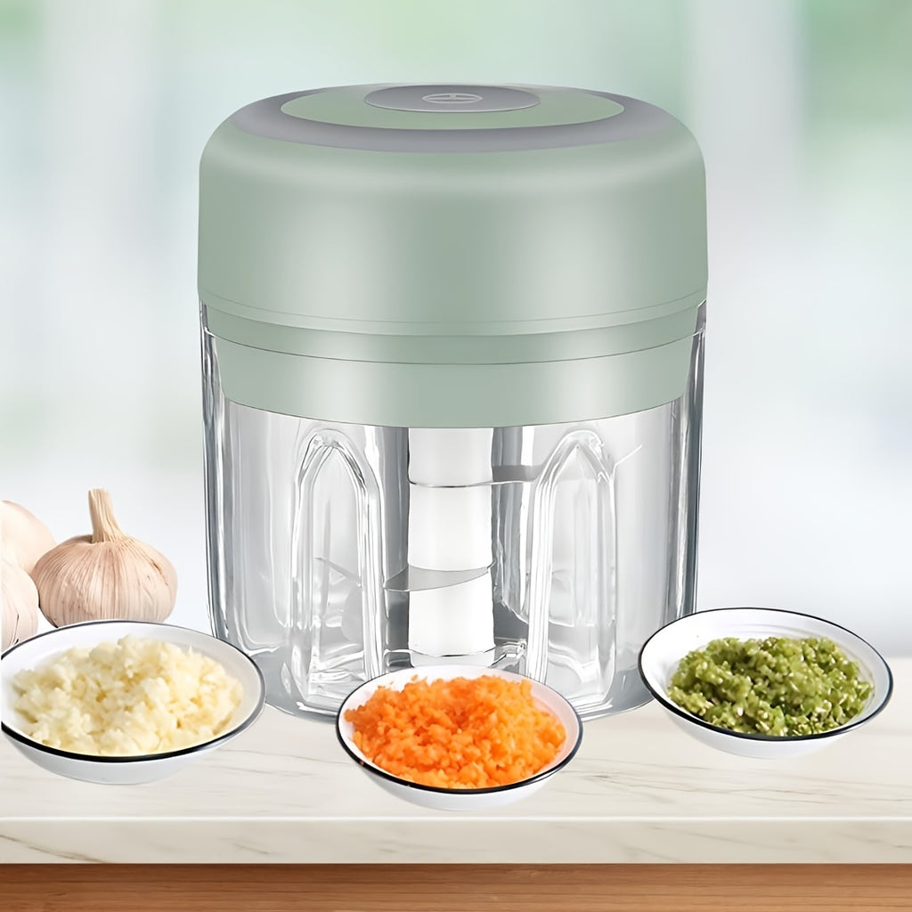 Electric Mini Food Chopper, Rechargeable Small Food Processor, Suitable for Garlic, Fruit Puree, Onions, Herbs, Vegetables, Ginger, Fruit Blender, Holiday Gift