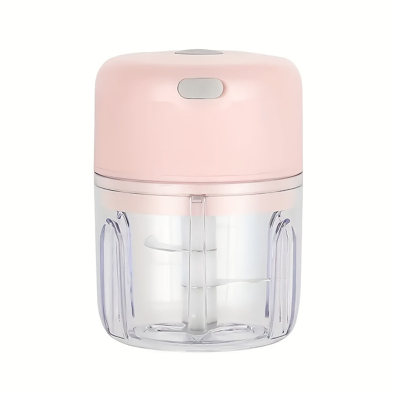 Portable 250ml Garlic Grinder: Wireless Food Processor for Ginger, Onion, Chili, Fruit, Meat, Vegetable - 304 Food Grade Stainless Steel Blade - Fast Speed - 36V USB Charging - 800RPM - 30W