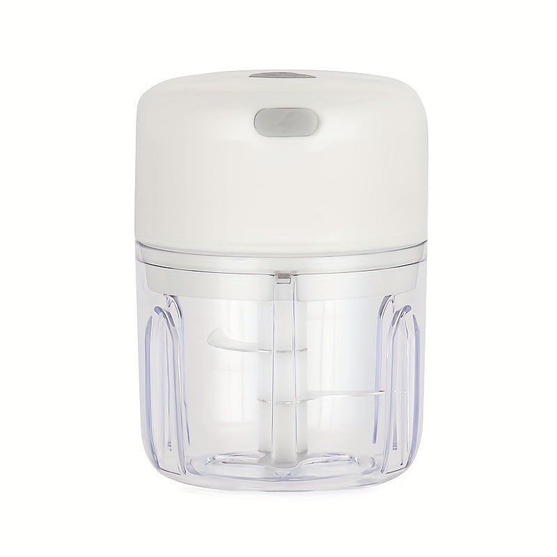 8.45oz Mini Rechargeable Garlic Chopper and Meat Grinder, Durable, Sturdy, for Crushing Garlic, Chili, Onion, Minced Meat, Nuts, and More!, Automatic Peeler for Garlic, Meal Prep Tool, Kitchen Gadget, Mini Chopper, Portable Grinder, Efficient Grinding,
