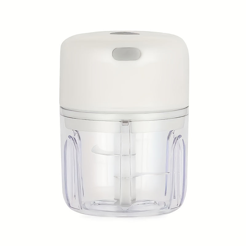 Portable 250ml Garlic Grinder: Wireless Food Processor for Ginger, Onion, Chili, Fruit, Meat, Vegetable - 304 Food Grade Stainless Steel Blade - Fast Speed - 36V USB Charging - 800RPM - 30W